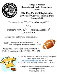 Flag football Flyer 2016